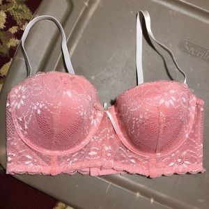 Underwire Pink Lace Bra Size 36C